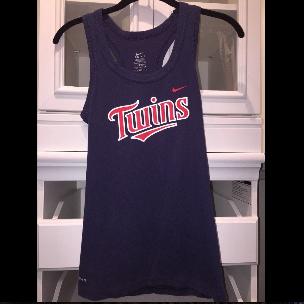 Nike Minnesota Twins Baseball Navy Ribbed Tank Top
